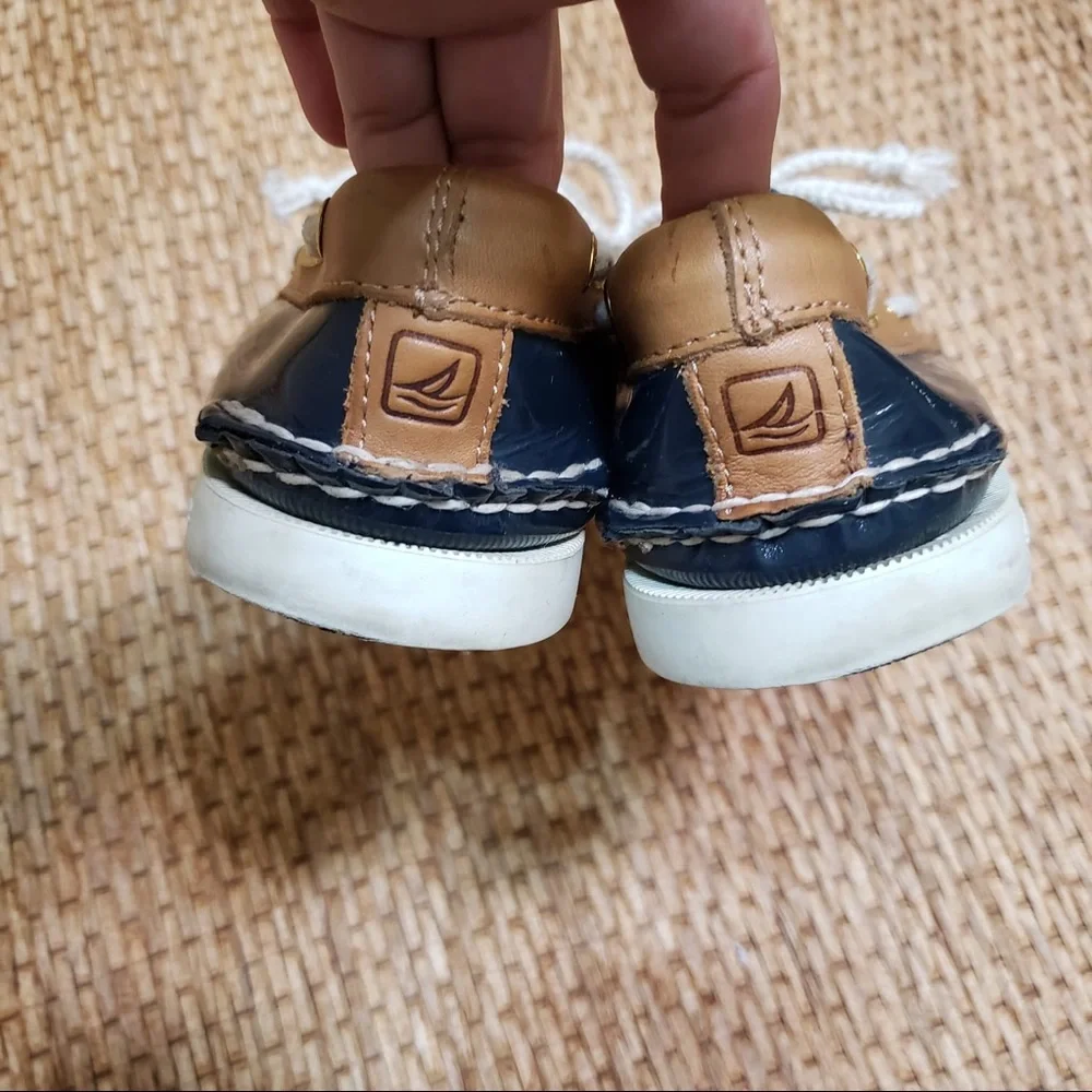 Sperry Top Sider Navy Brown Size 7.5